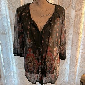 Hippie BoHo, Bohemian, sheer top